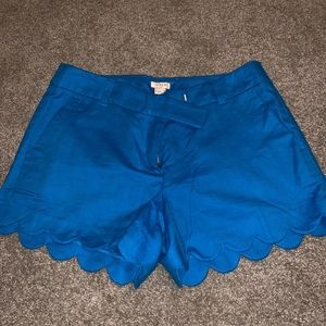 NWT sky blue scalloped shorts!